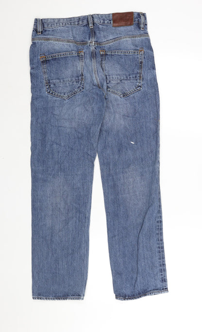 Mens UK Size 30 in River Island Regular Fit Straight Blue Jeans