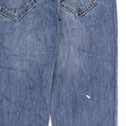 Mens UK Size 30 in River Island Regular Fit Straight Blue Jeans