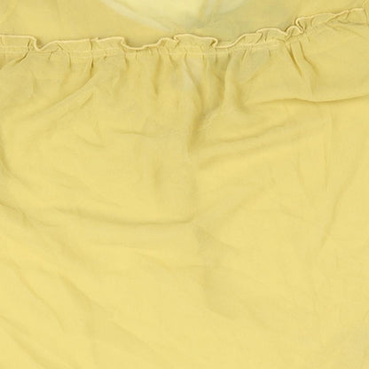 Womens UK Size 12 New Look Yellow Basic Blouse