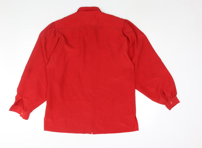 Womens UK Size 10 Gerry Weber Red Basic Button-Up