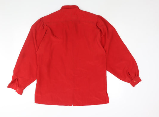 Womens UK Size 10 Gerry Weber Red Basic Button-Up