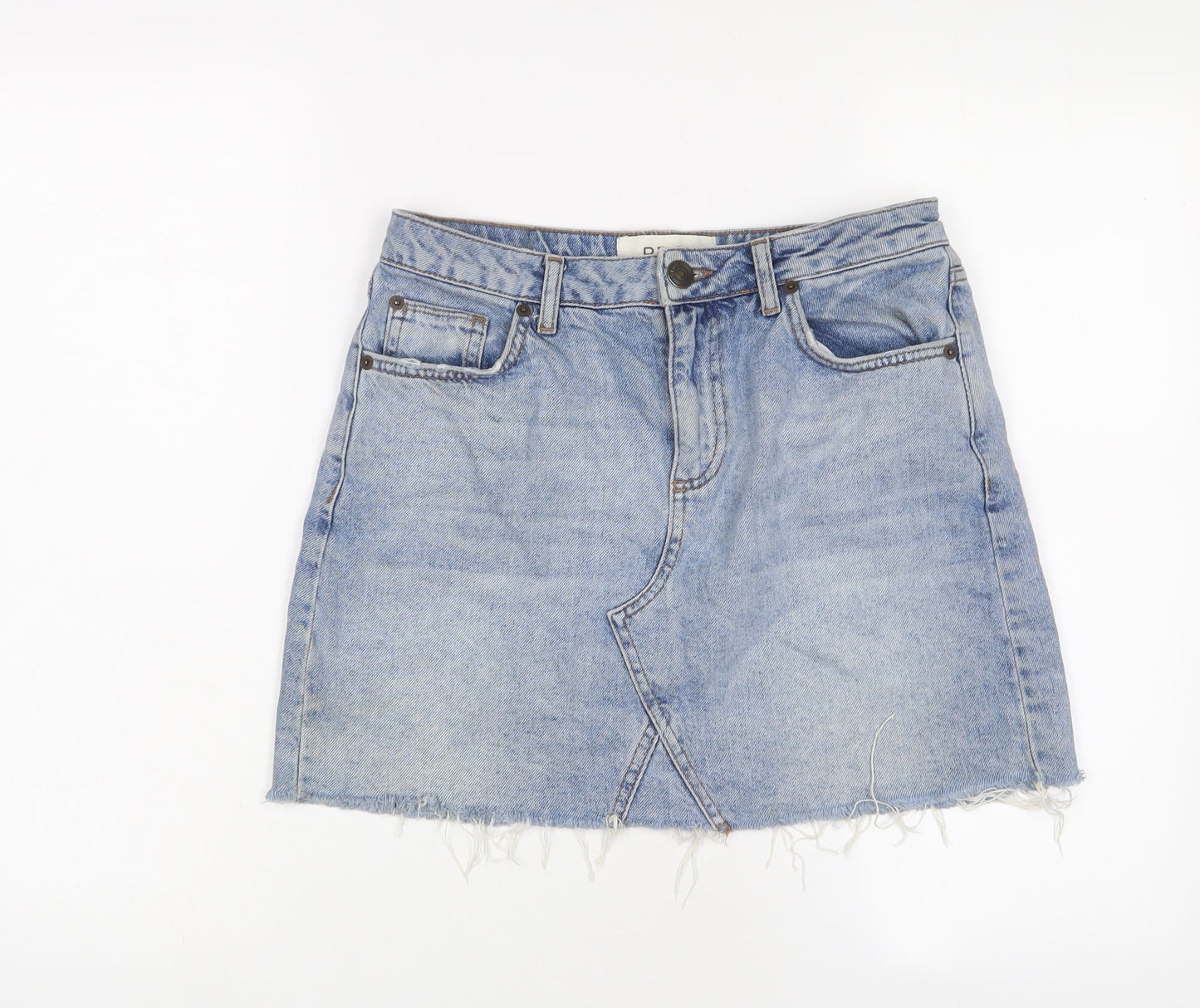 BDG Womens Blue Cotton A-Line Skirt Size S Zip