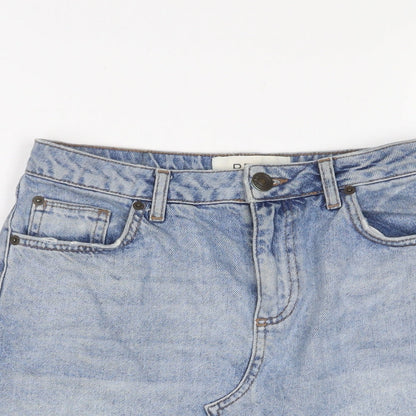 BDG Womens Blue Cotton A-Line Skirt Size S Zip