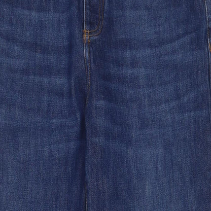 Sézane Mens Blue Cotton Straight Jeans Size 32 in L30 in Regular Zip
