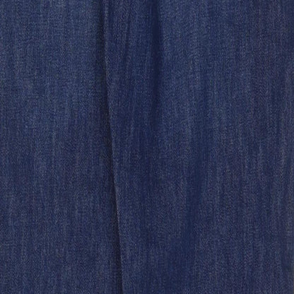 Sézane Mens Blue Cotton Straight Jeans Size 32 in L30 in Regular Zip