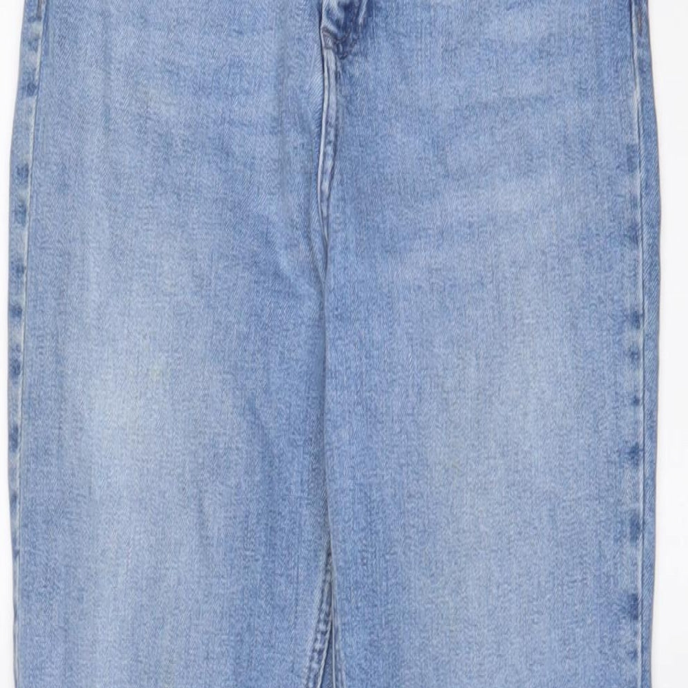ASOS Womens Blue Cotton Straight Jeans Size 28 in L30 in Regular Zip