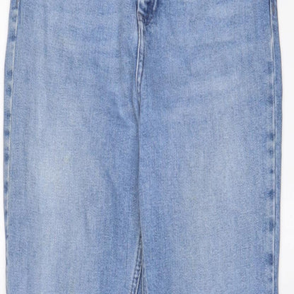 ASOS Womens Blue Cotton Straight Jeans Size 28 in L30 in Regular Zip