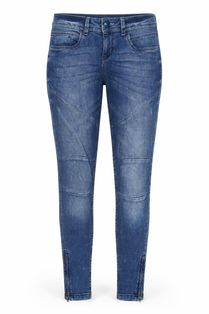 Denim & Co. Womens Blue Cotton Skinny Jeans Size 10 L29 in Regular Zip - Ankle Zips