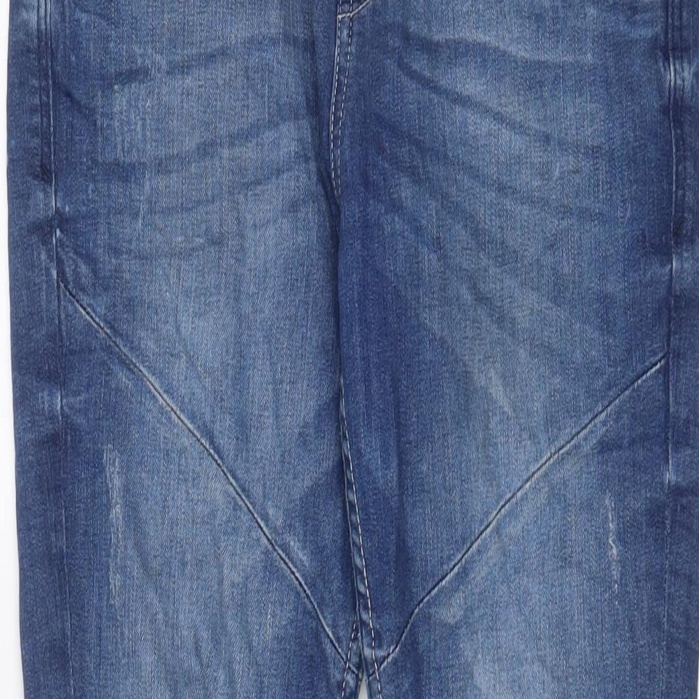 Denim & Co. Womens Blue Cotton Skinny Jeans Size 10 L29 in Regular Zip - Ankle Zips