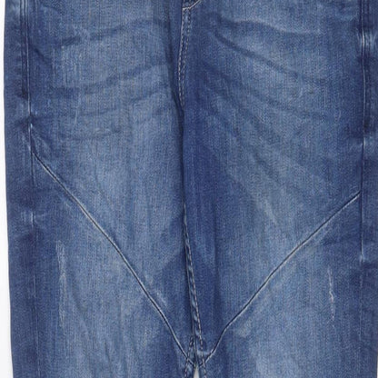 Denim & Co. Womens Blue Cotton Skinny Jeans Size 10 L29 in Regular Zip - Ankle Zips