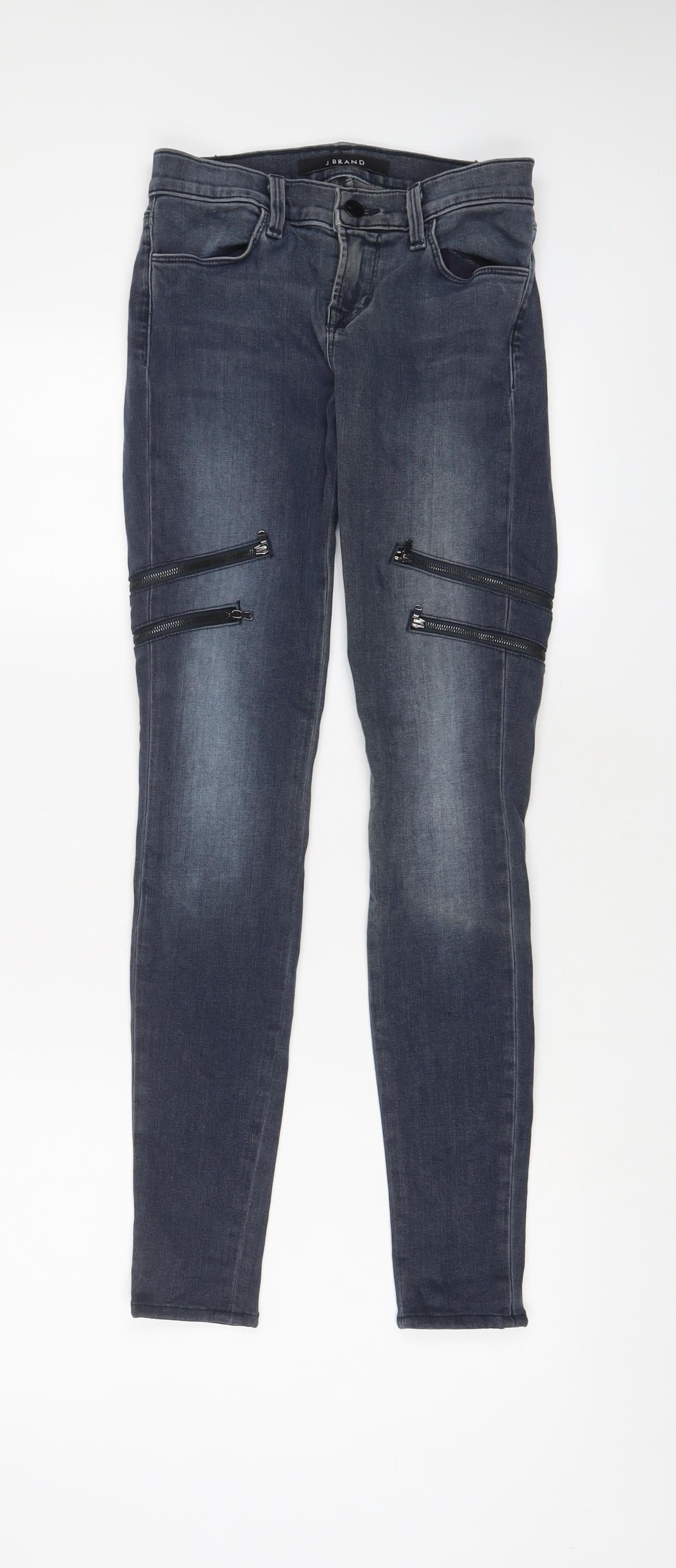 Womens UK Size 24 in J Brand Regular Fit Skinny Grey Jeans