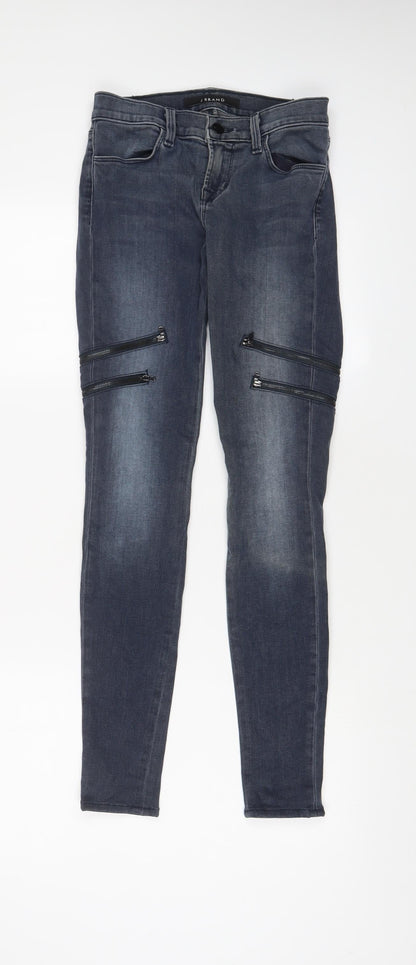 Womens UK Size 24 in J Brand Regular Fit Skinny Grey Jeans