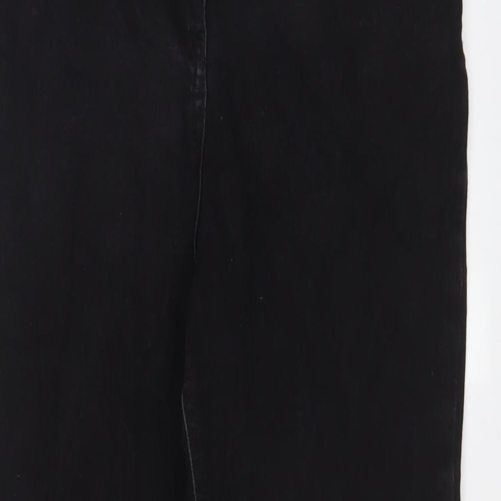 Womens UK Size 16 Papaya Regular Fit Skinny Black Jeans