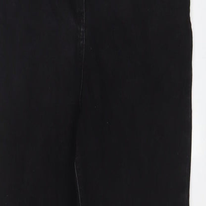 Womens UK Size 16 Papaya Regular Fit Skinny Black Jeans
