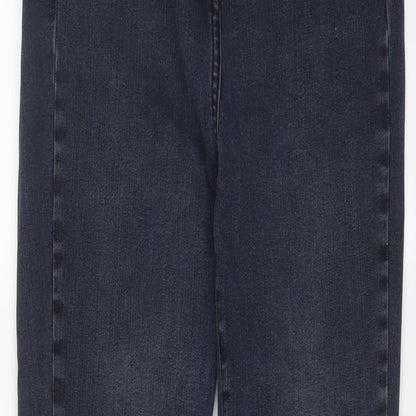 NEXT Womens Blue Cotton Skinny Jeans Size 12 L26 in Regular Zip