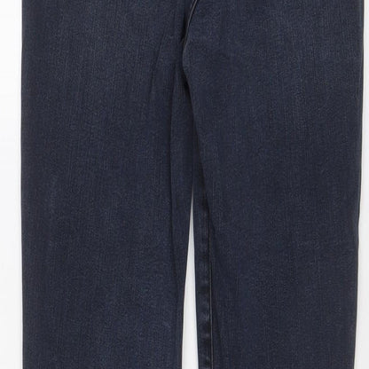 NEXT Womens Blue Cotton Skinny Jeans Size 12 L26 in Regular Zip
