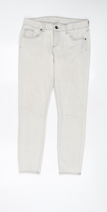Womens UK Size 14 Marks and Spencer Regular Fit Skinny Grey Jeans