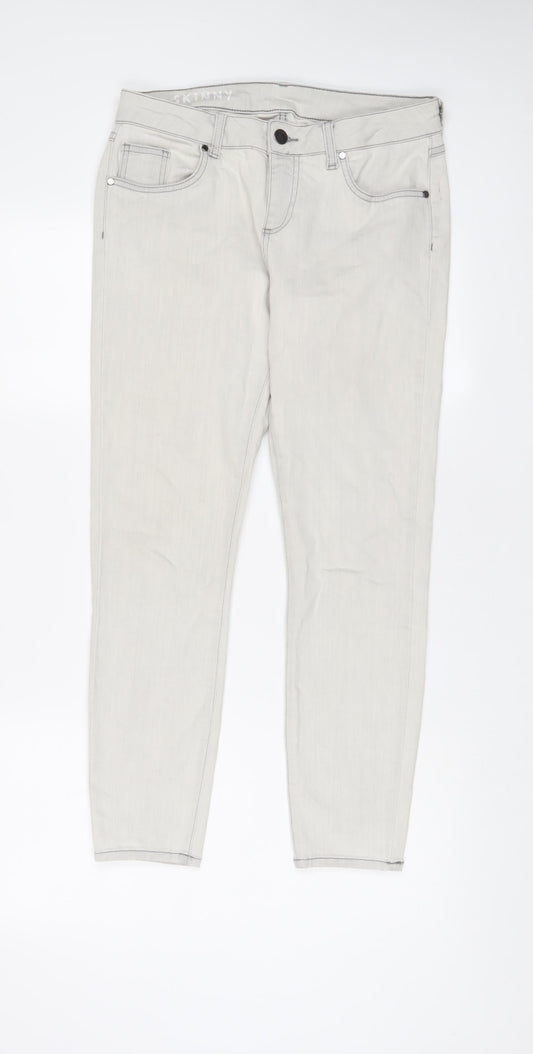Womens UK Size 14 Marks and Spencer Regular Fit Skinny Grey Jeans