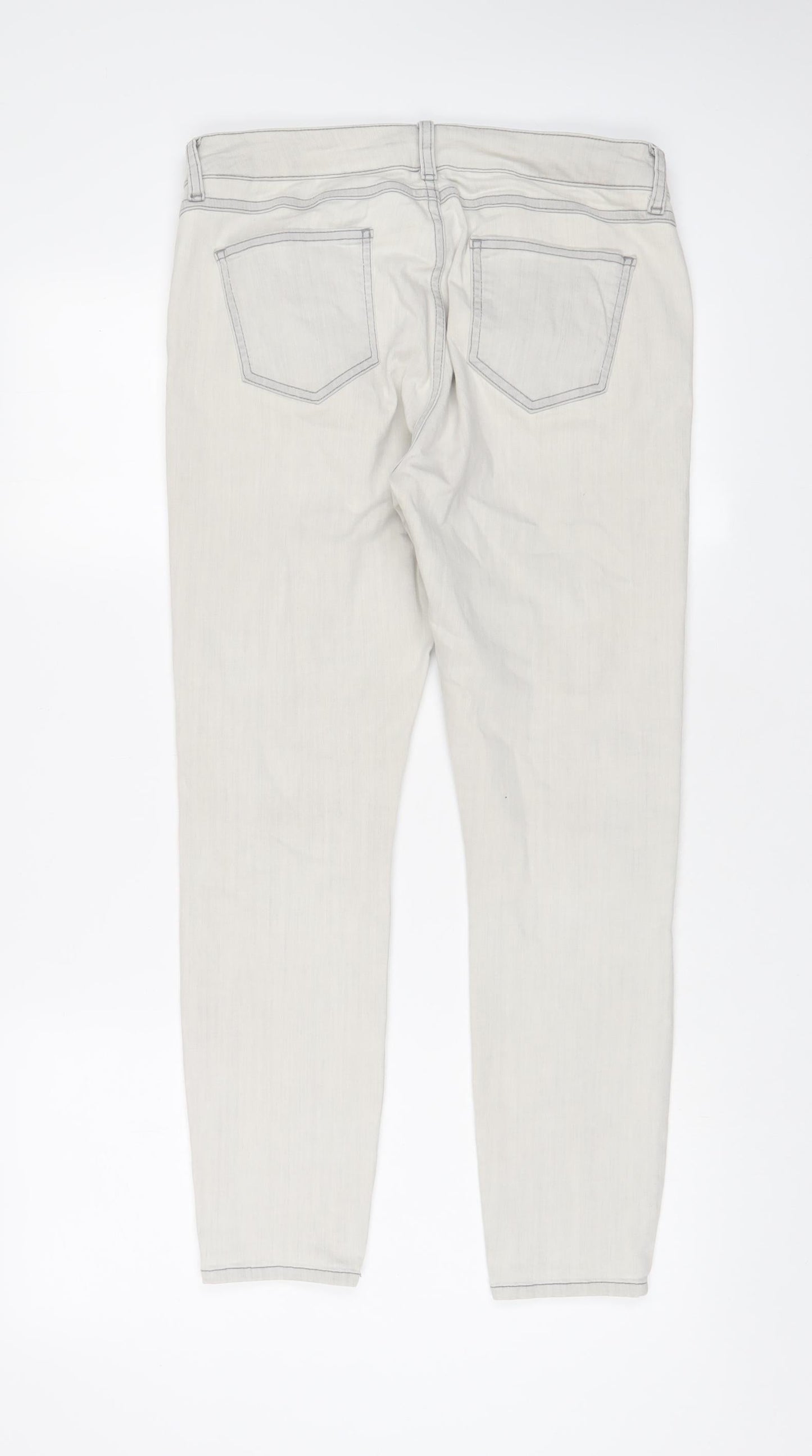 Womens UK Size 14 Marks and Spencer Regular Fit Skinny Grey Jeans