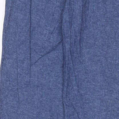 F&F Womens Blue Cotton Straight Jeans Size 10 L31 in Regular Zip - Belted