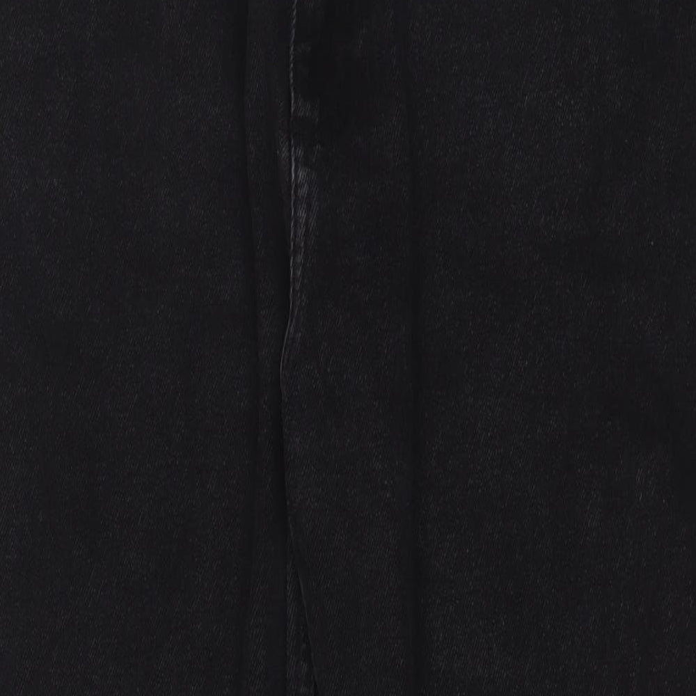 Reclaimed Vintage Womens Black Cotton Mom Jeans Size 34 in L25 in Regular Zip