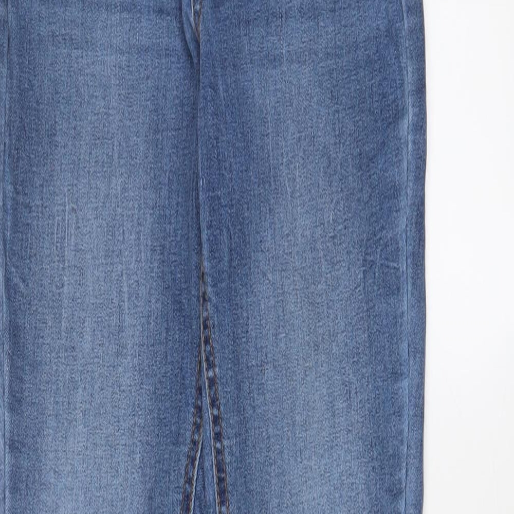 New Look Womens Blue Cotton Skinny Jeans Size 6 L26 in Regular Zip