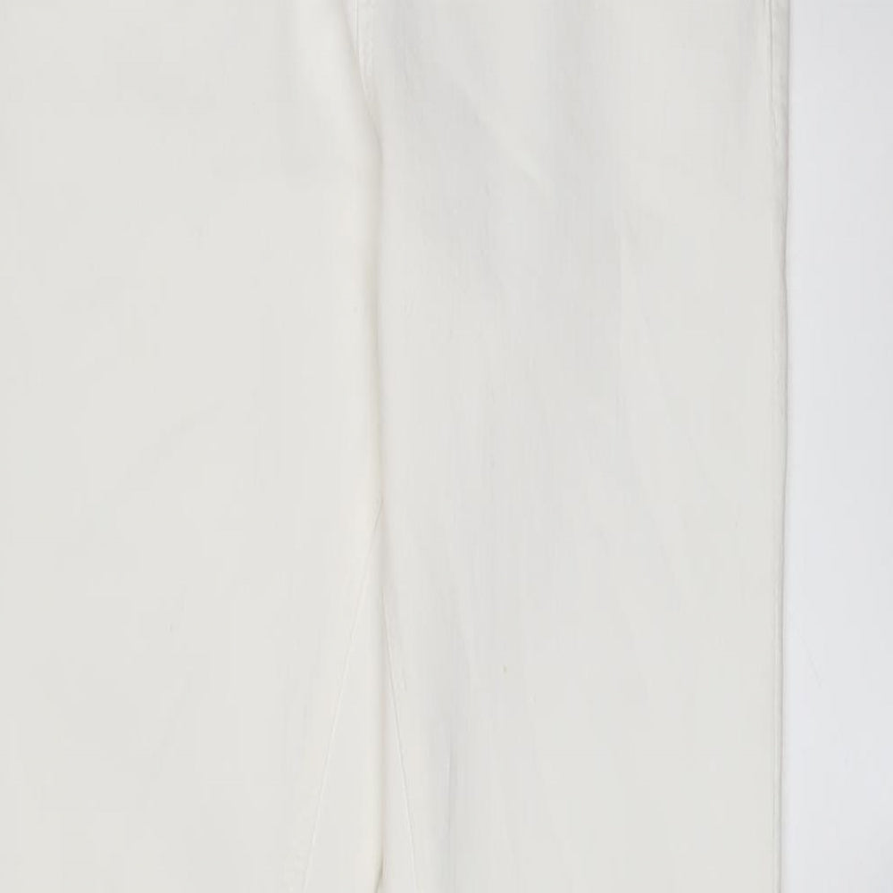 Topshop Womens White Cotton Skinny Jeans Size 30 in L30 in Regular Zip