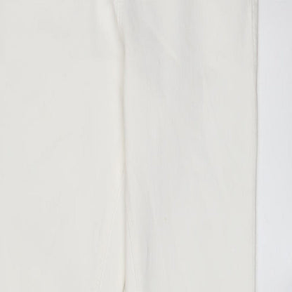 Topshop Womens White Cotton Skinny Jeans Size 30 in L30 in Regular Zip