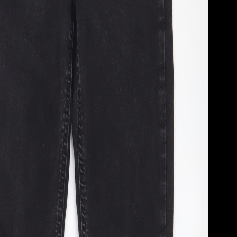 Topshop Womens Black Cotton Skinny Jeans Size 25 in L34 in Regular Zip