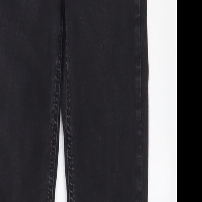 Topshop Womens Black Cotton Skinny Jeans Size 25 in L34 in Regular Zip