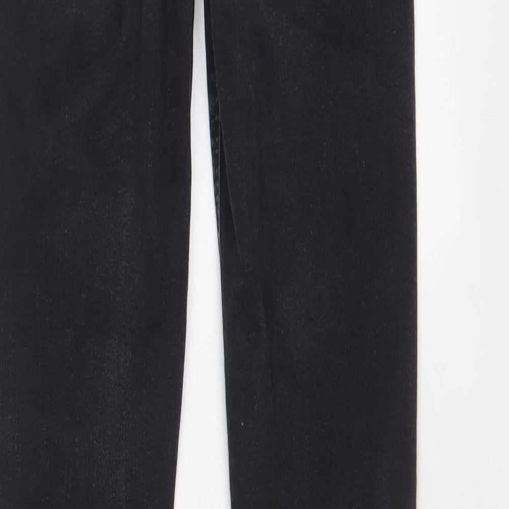 Topshop Womens Black Cotton Skinny Jeans Size 25 in L34 in Regular Zip