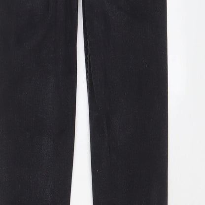 Topshop Womens Black Cotton Skinny Jeans Size 25 in L34 in Regular Zip