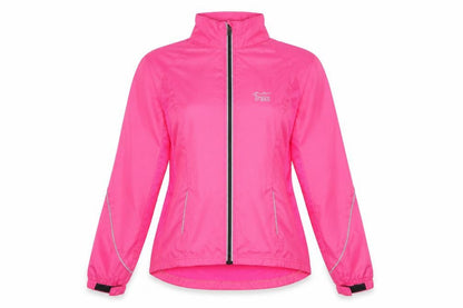 Front view of Beverly Hills women’s pink jacket, size UK 10, zip - breathable