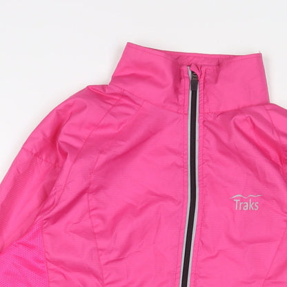 Beverly Hills Womens Pink Jacket Size 10 Zip - Breathable