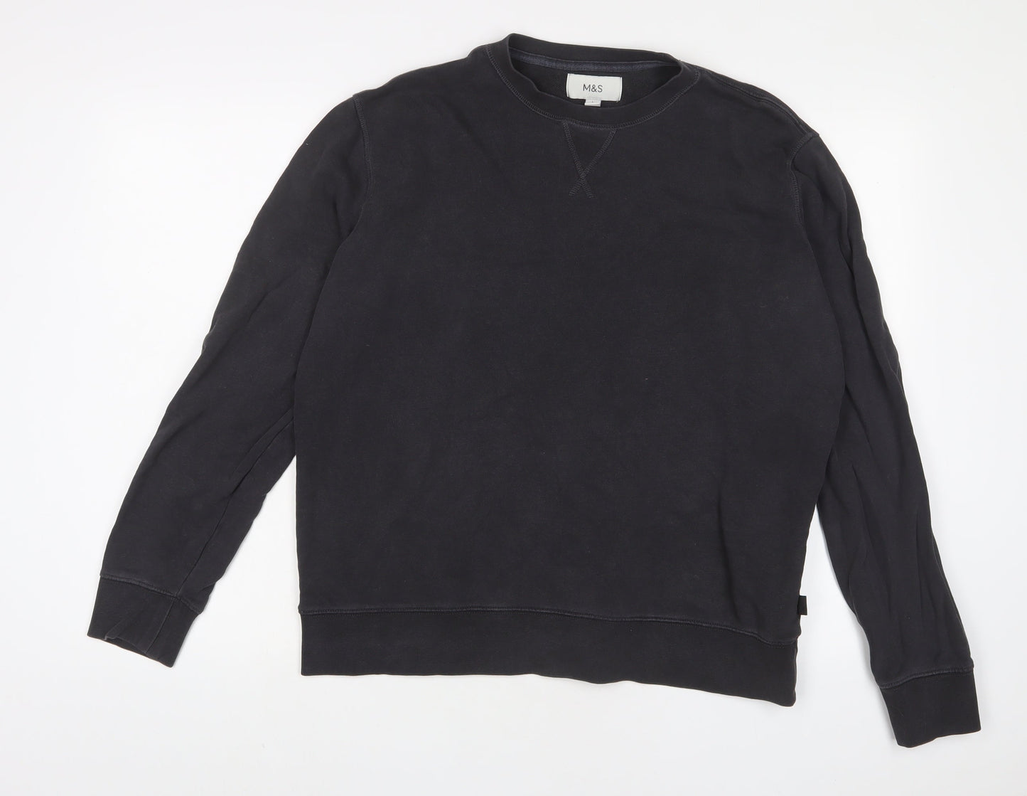 Mens UK Size L Marks and Spencer Grey Pullover Sweatshirt