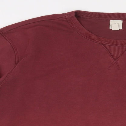 Mens UK Size L H&M Red Pullover Sweatshirt