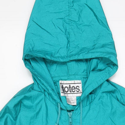 Totes Womens Blue Jacket Size L Zip - Pockets