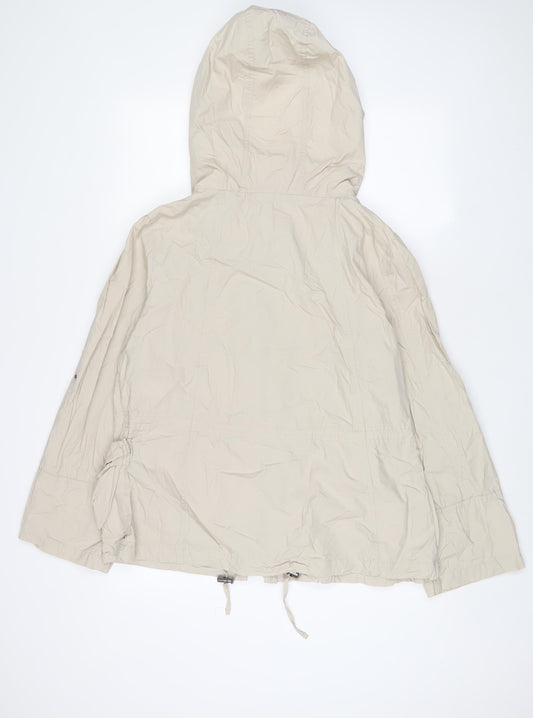 New Look Womens Beige Jacket Size 16 Zip - Zip Pockets