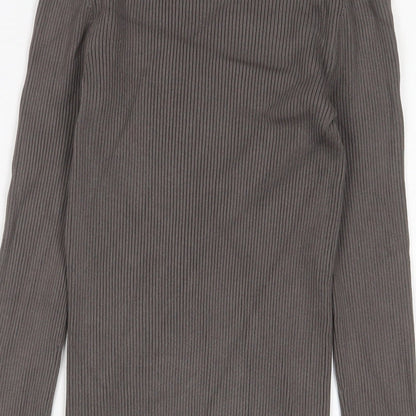 Womens UK Size S Zara Green Cropped T-Shirt