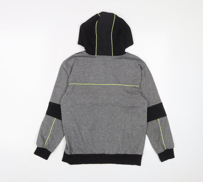 Back view of River Island boys’ black houndstooth jacket, size 9-10, years zip