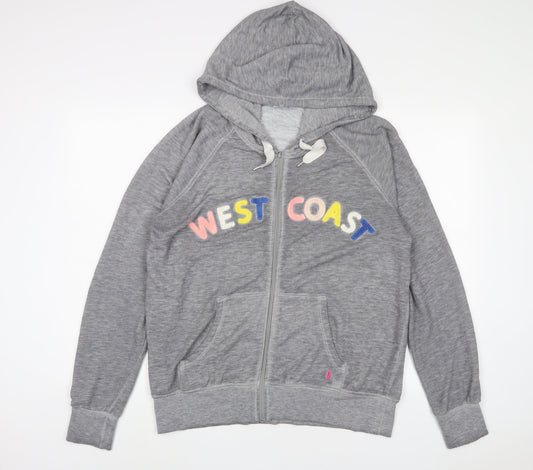 Womens UK Size L NEXT Grey Full Zip Hoodie
