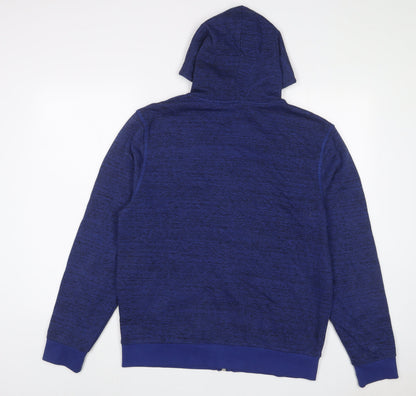 Mens UK Size L C&A Blue Full Zip Hoodie