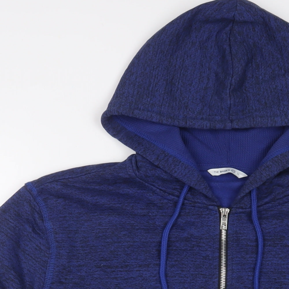 Mens UK Size L C&A Blue Full Zip Hoodie