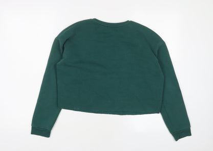 New Look Girls Green Cotton Pullover Sweatshirt Size 12-13 Years Pullover - Brooklyn