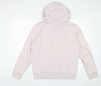 Hollister Womens Pink Cotton Pullover Hoodie Size M Pullover - Logo, Embroidered