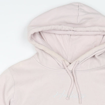 Hollister Womens Pink Cotton Pullover Hoodie Size M Pullover - Logo, Embroidered