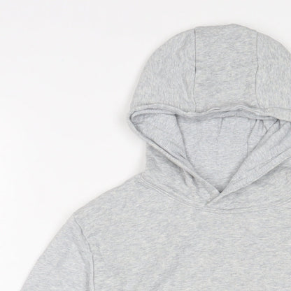 Marks and Spencer Boys Grey Cotton Pullover Hoodie Size 10-11 Years Pullover