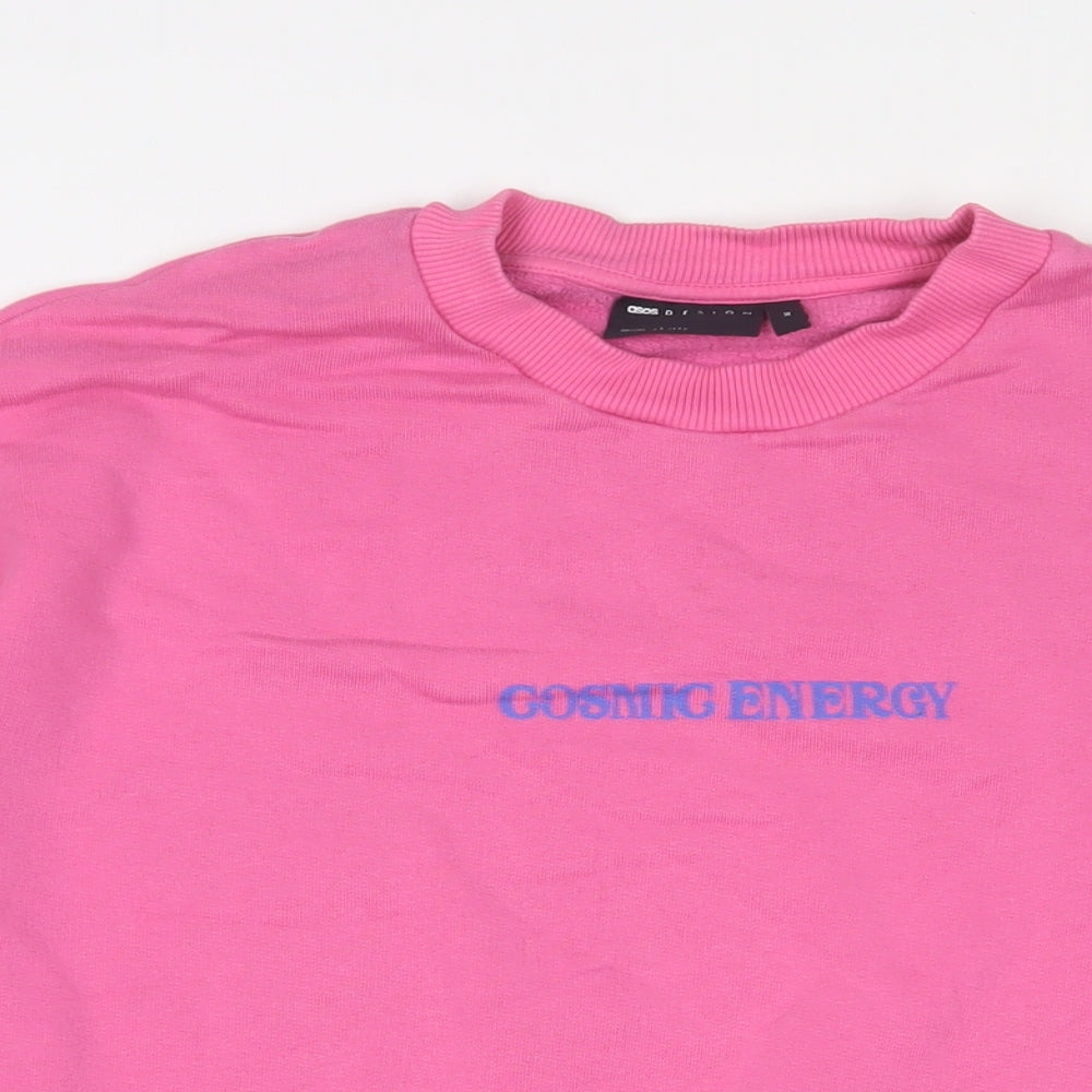 Womens UK Size XS ASOS Pink Pullover Sweatshirt