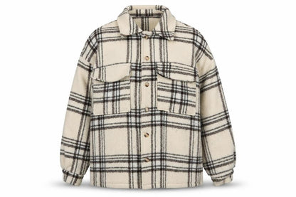 COLLUSION Womens Multicoloured Plaid Jacket Size S Button