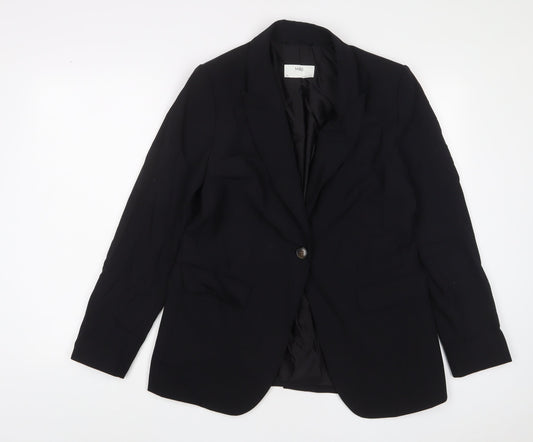 Marks and Spencer Womens Black Wool Jacket Suit Jacket Size 10
